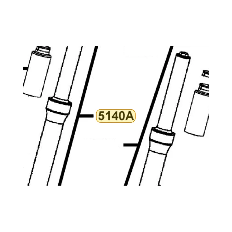 5140A-KFA6-M10-NJA FORK SET R FR (Silver) — diagram cutout