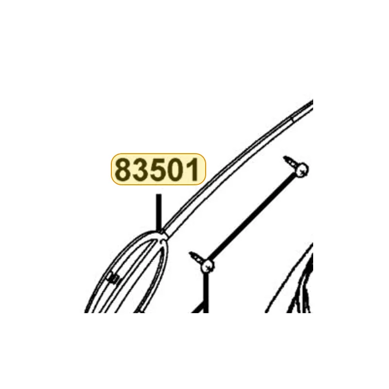 83501-KFA6-900 EDGING R BODY COVER — diagram cutout