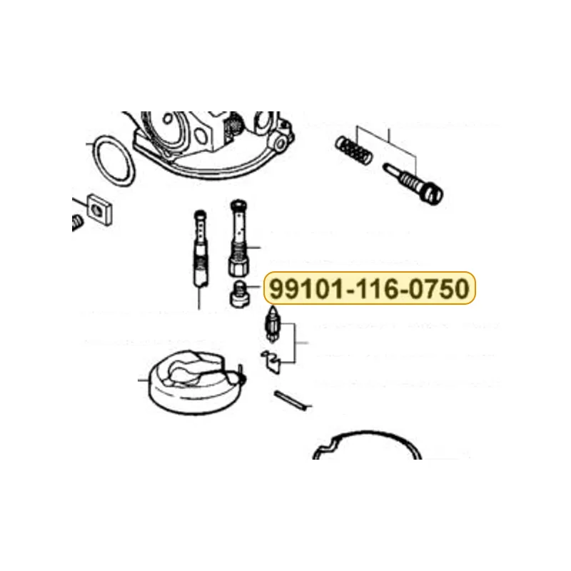 99101-116-0750 MAIN JET #75 — diagram cutout