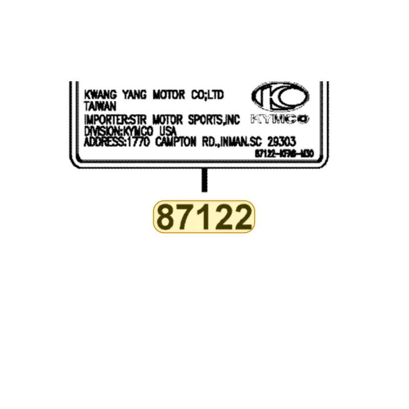 87122-KFA6-M30-T01 MARK EVAPORATIVE E/M — diagram cutout