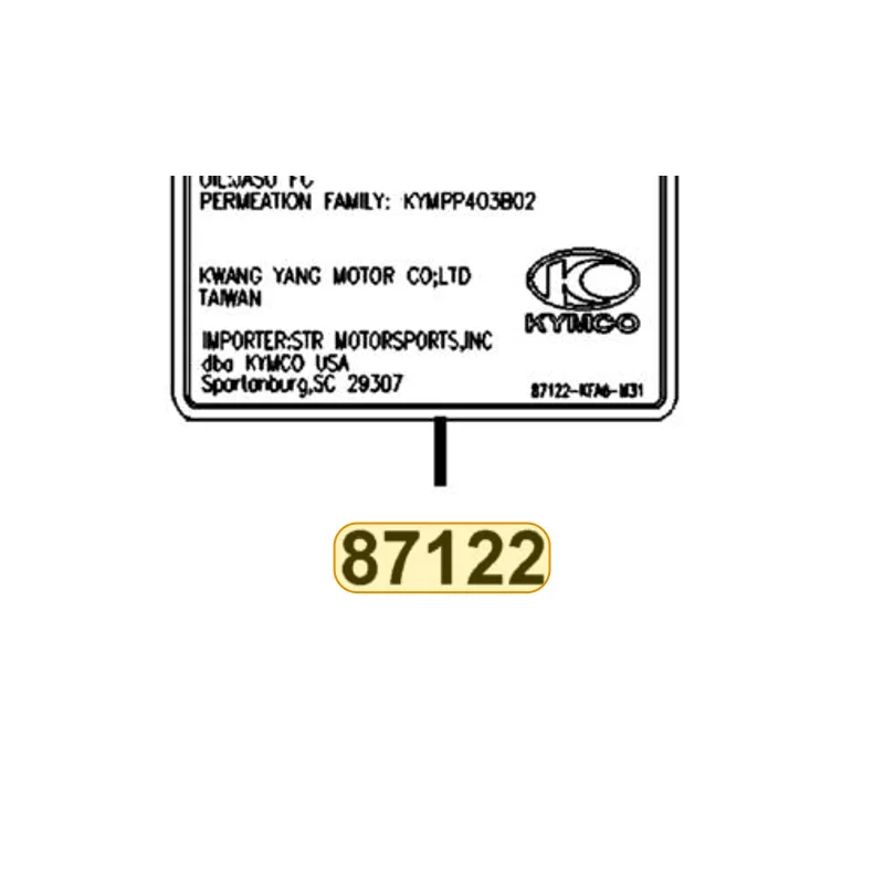 87122-KFA6-M31-T01 MARK EVAPORATIVE E/M — diagram cutout