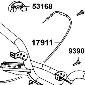 17911-LGE5-E00 CABLE B COMP. THROT — diagram cutout