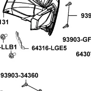 64316-LGE5-E00 STAY B FR COVER — diagram cutout