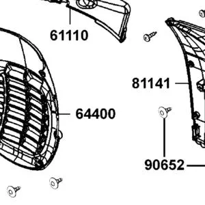 81141-LGE5-E00-N1R LEG SHIELD LOW (Black) — diagram cutout