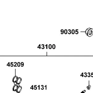 43100-LGE5-E00-N8A CALIPER ASSY RR (Bright Silver) — diagram cutout