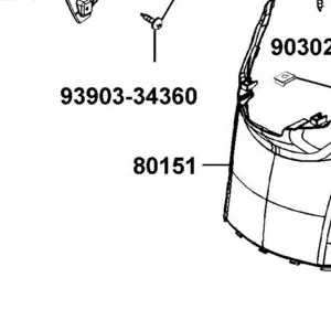 80151-LGE5-E00-N1R COVER CENTER (Black) — diagram cutout