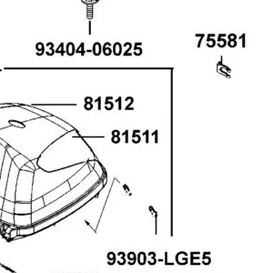 81511-LGE5-E00 LENS R REAR BOX UP — diagram cutout