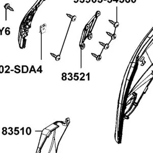 83521-LGE5-E00-J1P GRID R SIDE COVER — diagram cutout
