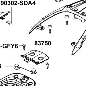83750-LGE5-E00-J8P COVER RR CENTER — diagram cutout