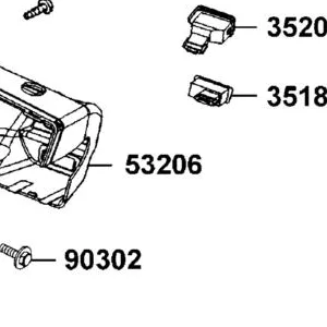 53206-LGE5-E00-JEP COVER???RR HANDLE — diagram cutout