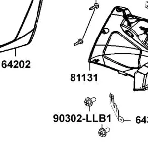 81131-LGE5-E00-JEP LEG SHIELD UP (Peariy Black) — diagram cutout