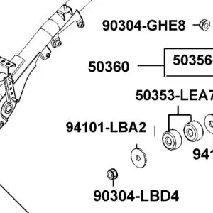 50360-LGE5-E00 TIE ROD ASSY ENG HANGER — diagram cutout