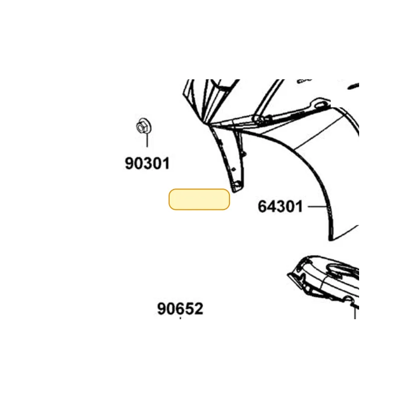 64301-LGE5-E00-N1P COVER FR BLACK — diagram cutout