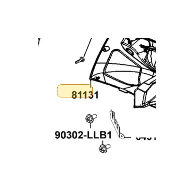 81131-LGE5-E00-N1P LEG SHIELD UP (Pearly Black) — diagram cutout