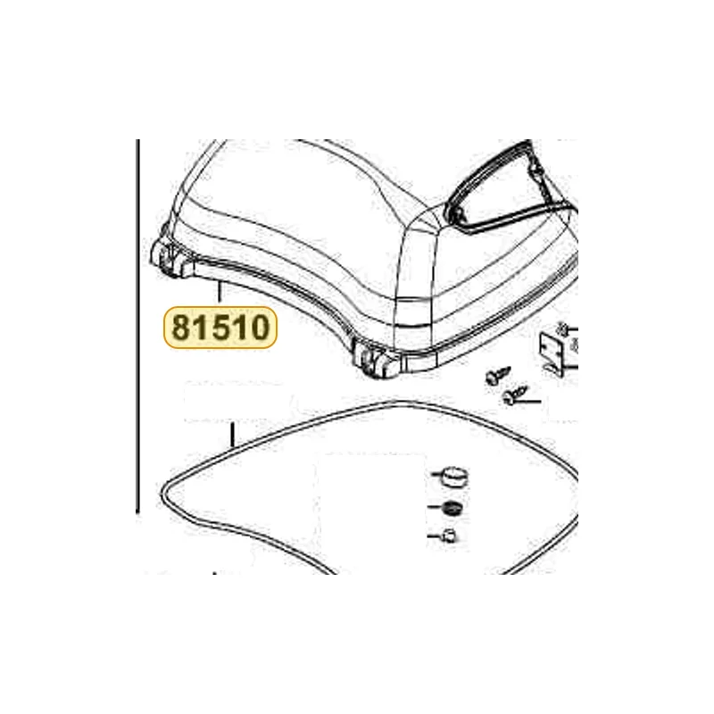 81510-LGE5-E00-N8P REAR BOX UP (Bright Silver) — diagram cutout