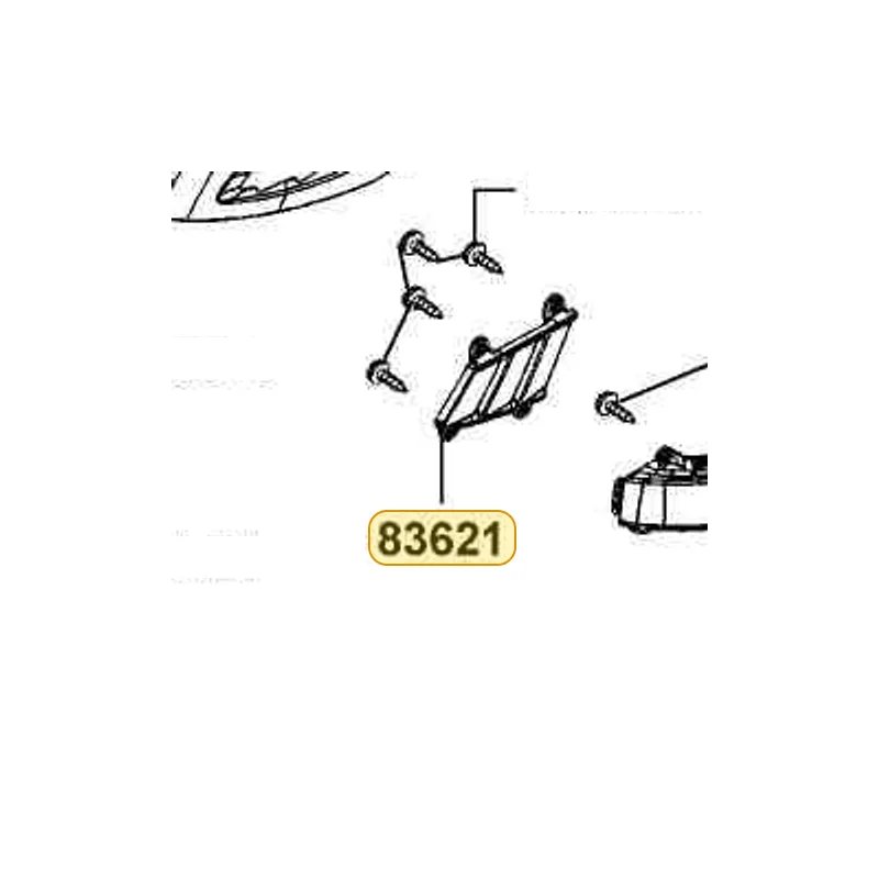 83621-LGE5-E00-NYP GRID L SIDE COVER — diagram cutout