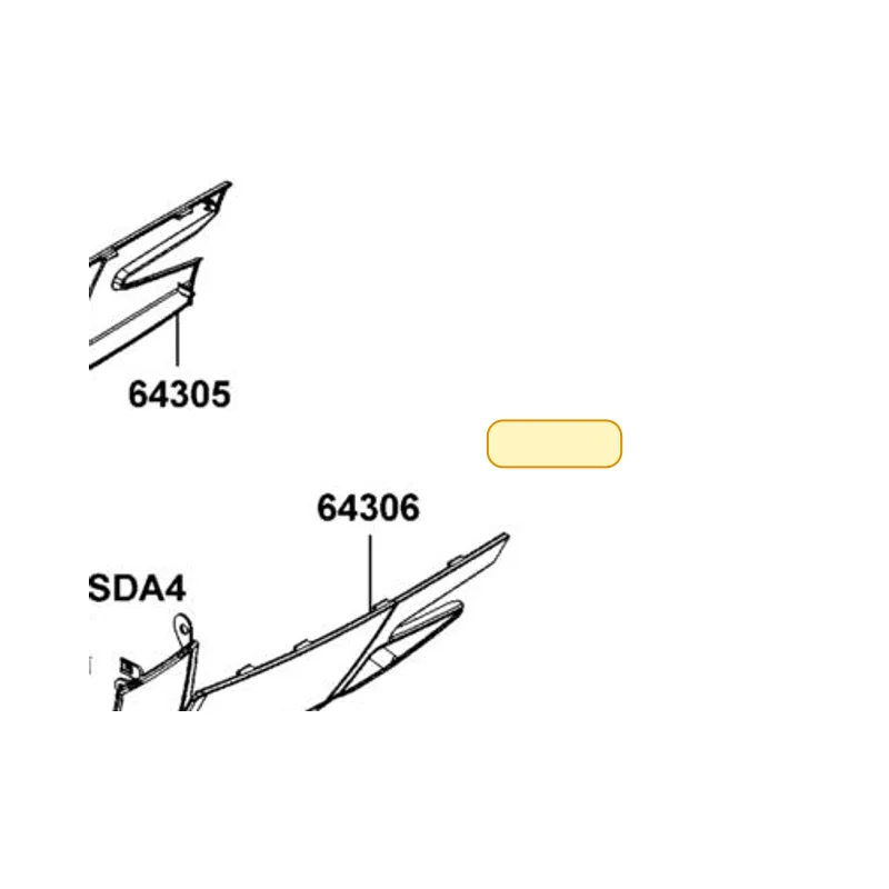 64306-LGE5-E00-X3P SKIRT L SIDE (Pearly Black) — diagram cutout