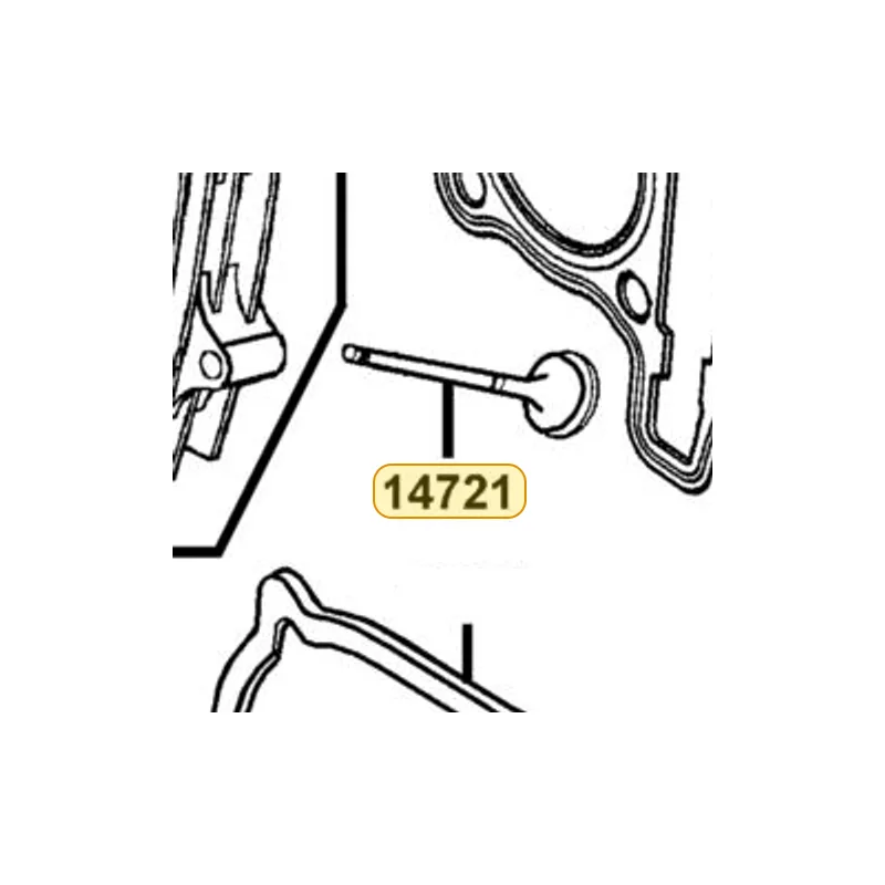 14721-KUDU-900 VALVE EXHAUST — diagram cutout