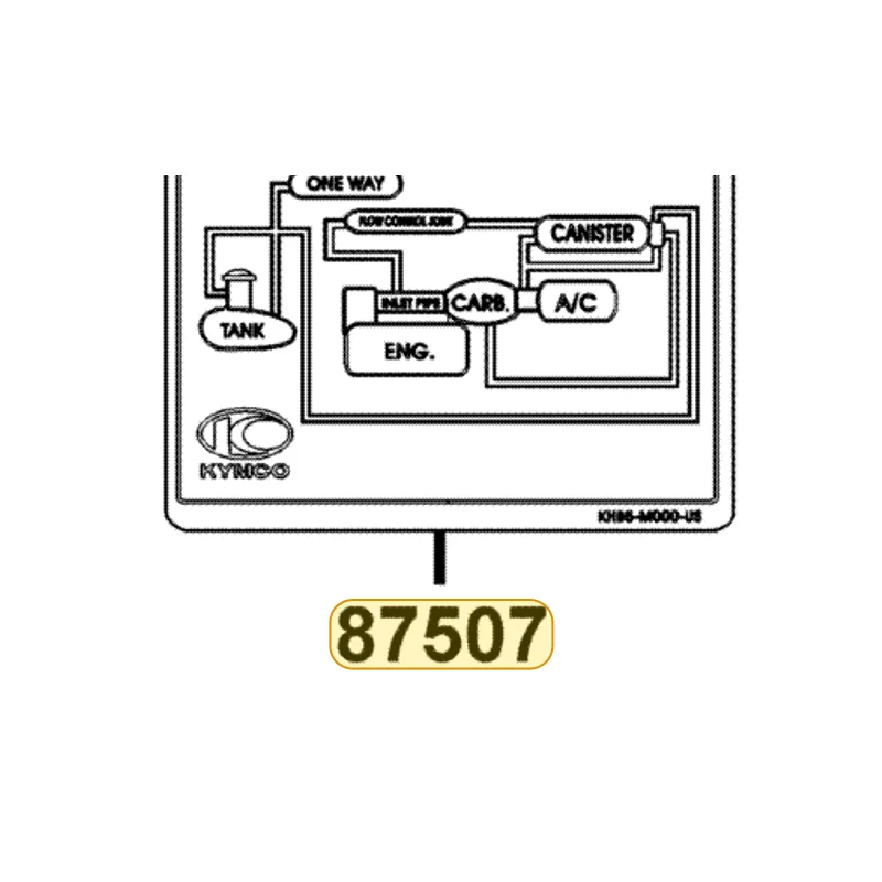 87507-KHB5-M30-T01 MARK OF CANISTER L/O — diagram cutout