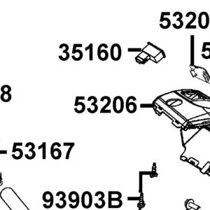 53206-AEB9-E00-35P COVER HANDLE RR — diagram cutout