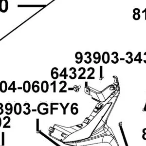 64322-AEB9-E00-HLP MOLDING, L FR. — diagram cutout