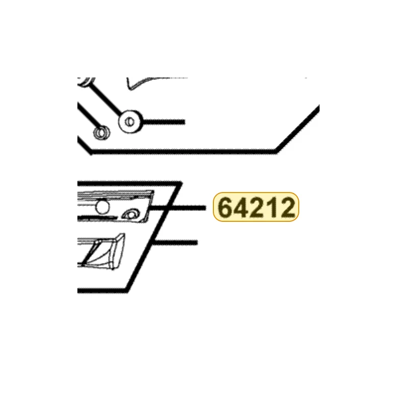 64212-LDH1-E00 RUBBER VISOR OUT — diagram cutout