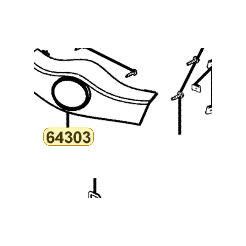 64303-LDH1-E00-N1R COVER FR TOP (Black) — diagram cutout