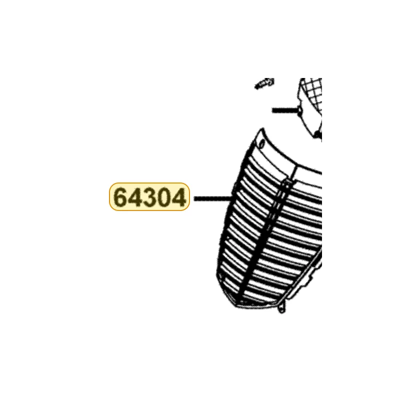 64304-LDH1-E00-N1R GRILL FR (Black) — diagram cutout