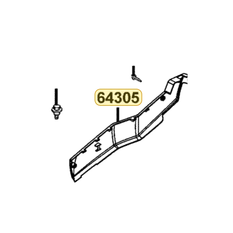 64305-LDH1-E00-R6P SKIRT R SIDE (Red) — diagram cutout