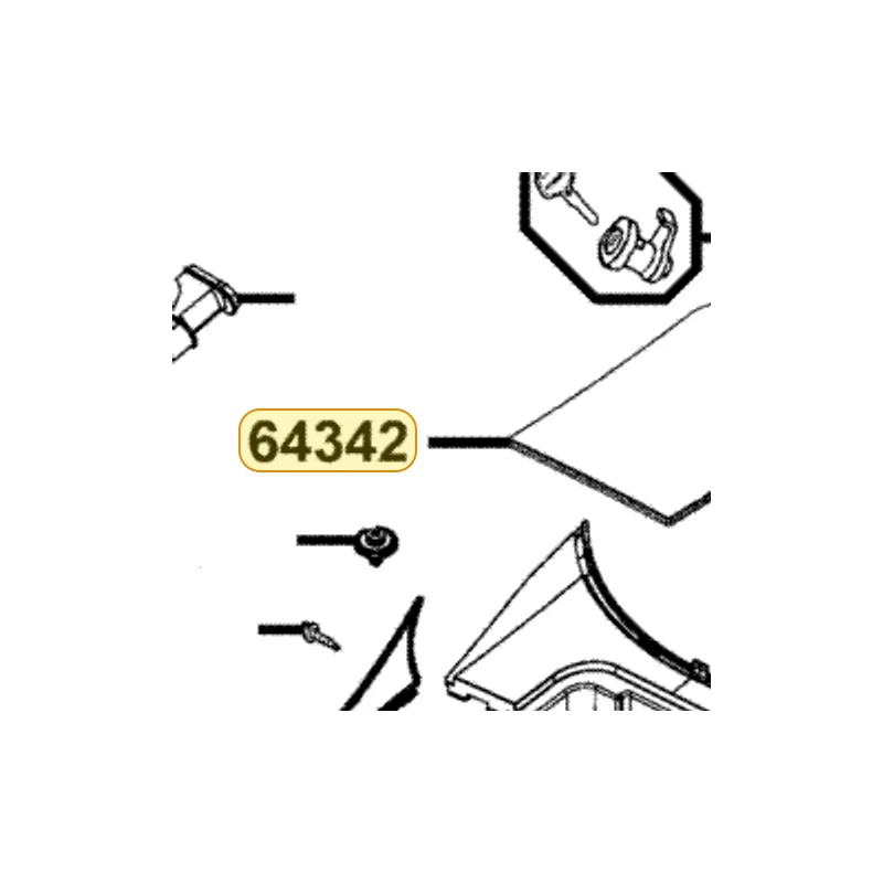 64342-LDH1-E00-N1R LID TUNNEL (Black) — diagram cutout