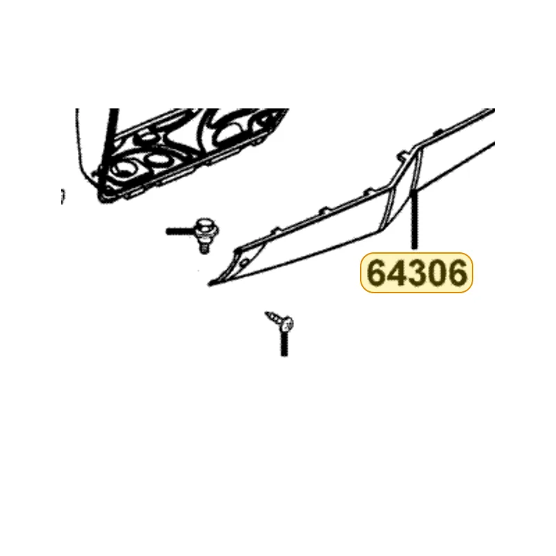 64306-LDH1-E00-C6P SKIRT L SIDE — diagram cutout