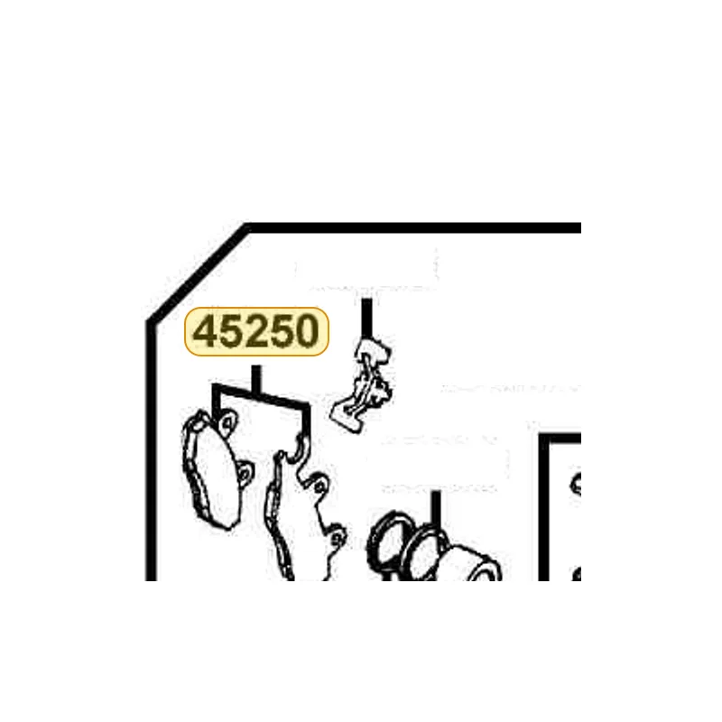 45250-LDH1-305 PAD ASSY — diagram cutout
