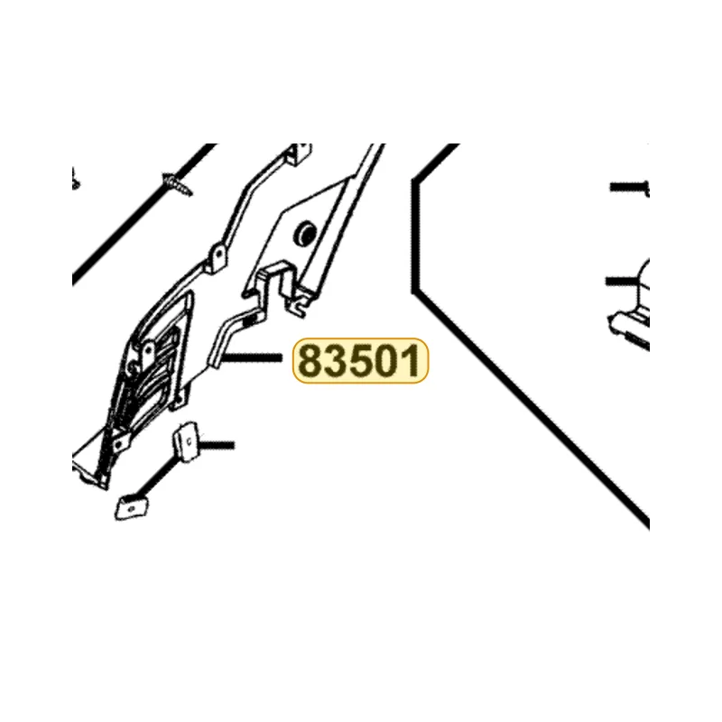 83501-LDH1-E00-N1R COVER SIDE R (Black) — diagram cutout