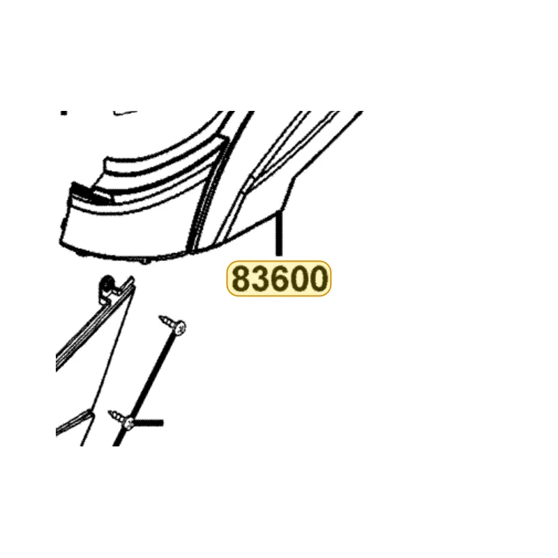 83600-LDH1-E00-R6P COVER L BODY (Red) — diagram cutout