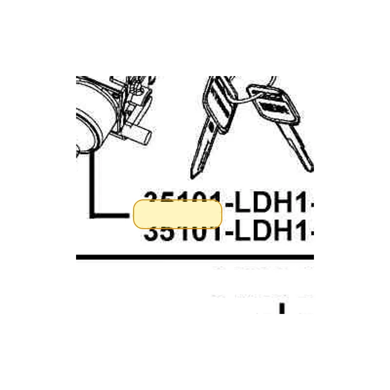 35101-LDH1-315-M1 SW SET COMB & LOCK — diagram cutout