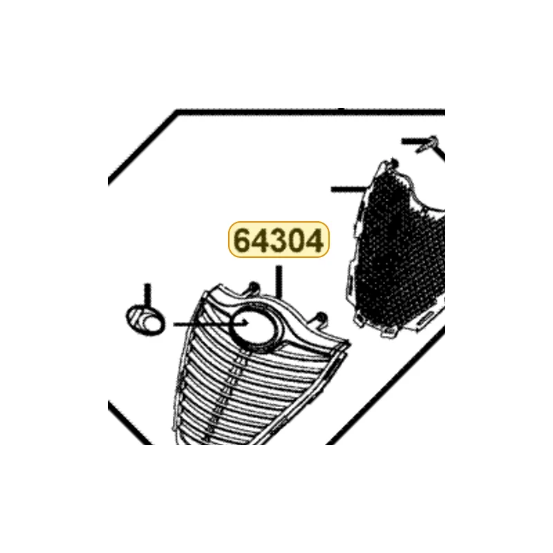 64304-LCD3-E00 GRILL FR COVER — diagram cutout