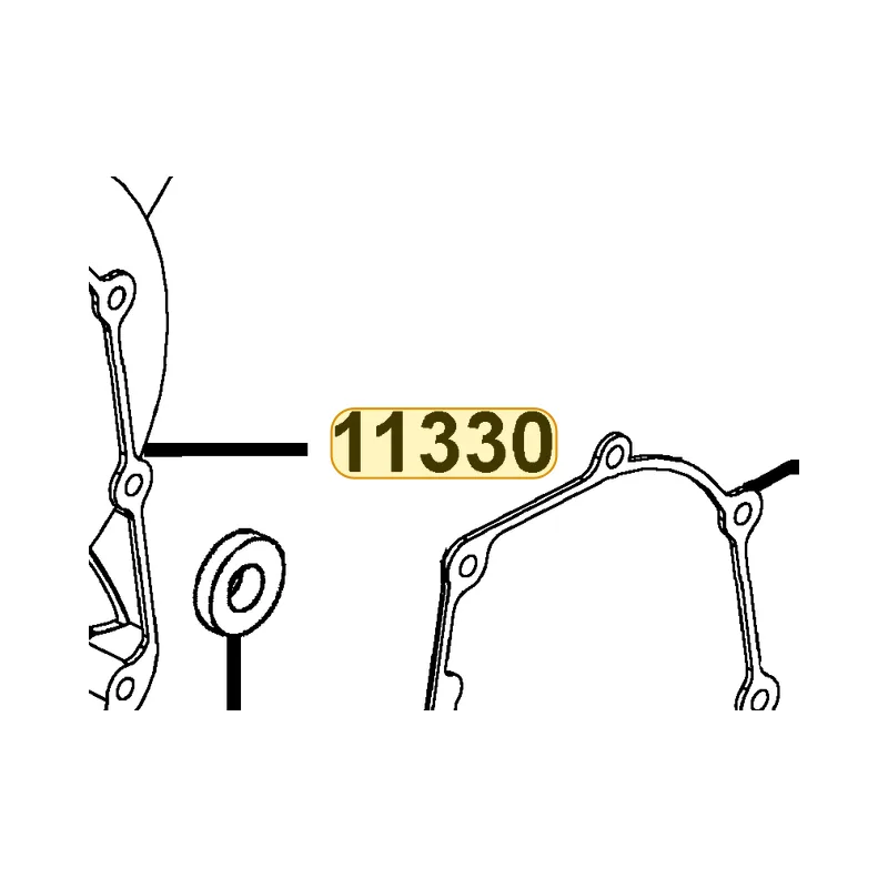 11330-LBD6-E00 COVER R CRANK CASE — diagram cutout