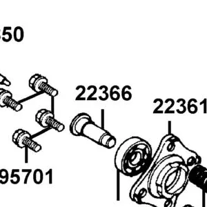 22366-3C83-001 GUIDE PIN CLUTCH LIFTER — diagram cutout