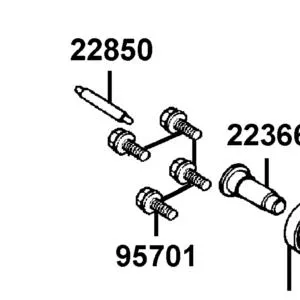 22850-3E55-001 ROD CLUTCH LIFTER — diagram cutout