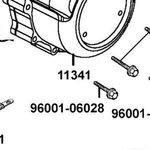 11341-LBE8-900-MLA COVER LEFT CRANK CASE — diagram cutout