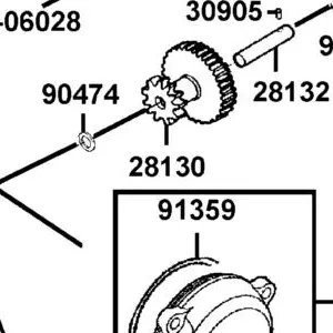 28130-KBE2-981 GEAR COMP REDUCTION — diagram cutout