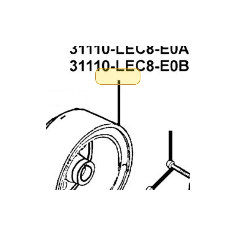 31110-LEC8-E0B FLYWHEEL COMP (D406) — diagram cutout