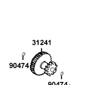 31241-KBE2-981 SHAFT STARTER GEAR — diagram cutout