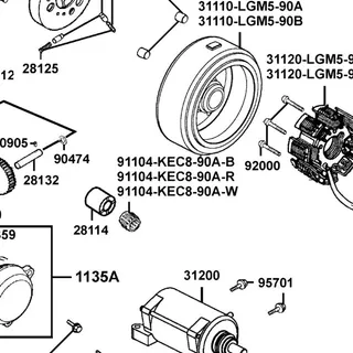 91104-KEC8-90B-R BEARING NEEDLE 22*28*17V2 (0~-0.002) — diagram cutout