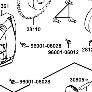 96001-06028-02 BOLT FLANGE SH 6*28 — diagram cutout