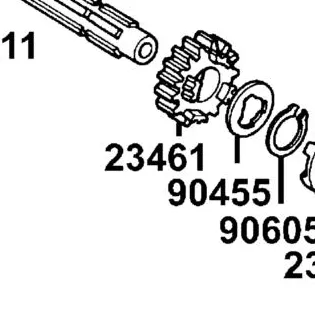 23461-4K39-001 GEAR M-3 (20T) — diagram cutout