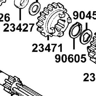 23471-4K39-001 GEAR C-3 (28T) — diagram cutout