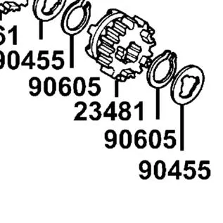 23481-4K39-001 GEAR M-4 (23T) — diagram cutout
