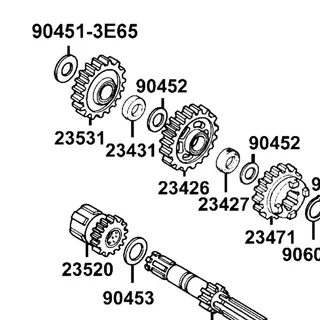 90451-3E65-001 WASHER THRUST 15M/M — diagram cutout