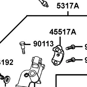 90113-4B22-001 BOLT L STRG HNDL LEVER PIVOT — diagram cutout